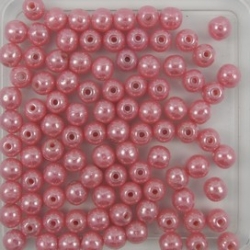 #85 50 Stück Perlen rund - rosé hematit coating - Ø 4 mm