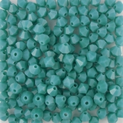 #60.00 - 25 Stück - 4,0 mm Crystal Bicone opak turquoise