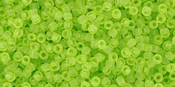 5g TOHO SeedBeads 15/0 TR-15-0004 F - Tr.-Frosted Lime Green