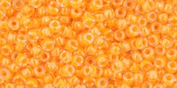 10 g TOHO Seed Beads 11/0 TR-11-0801 - Luminous Neon Tangerine (E)