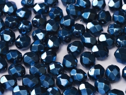 #16.09 50 Stück - 3,0 mm Glasschliffperlen - heavy metal navy blue