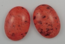 #04 - 1 Cabochon 25x18x7mm (LxBxH) - opal orange gesprenkelt