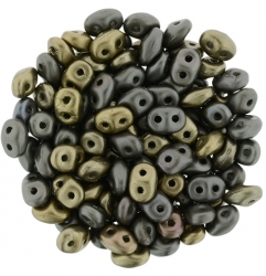 #092 10g SuperDuo-Beads Matte Metallic Leather