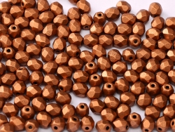 #95.02 50 Stück - 4,0 mm Glasschliffperlen - matte met dk copper