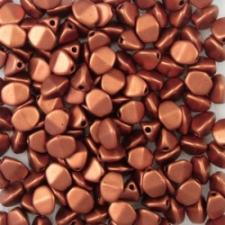 #58 - 50 Stck. Pinch-Bead 5x3mm - matte met dk copper