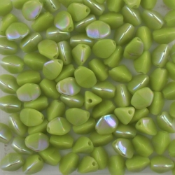 #28c - 50 Stck. Pinch-Bead 5x3mm - lt olivine AB