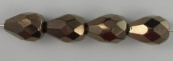 #19 - 10 Pears 10*7mm jet goldbronze