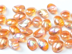 #34 25 Stück Blütenblätter 6x8 mm crystal orange rainbow