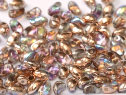 #11 25 Stück Blütenblätter 4x6 mm crystal copper rainbow