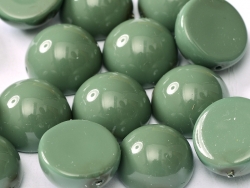 #24a - 1 Dome Bead 12x7mm - hartford green paint coating