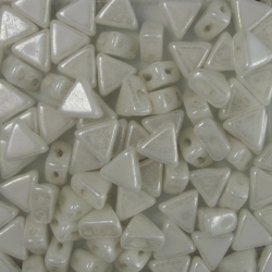 #11 - 50 Stück Kheops Beads 6mm - White Hematit Coating