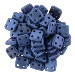 #06 10g QuadraTile-Beads 6mm - metallic suede - blue