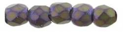 #24 50 Stück - 2,0 mm Glasschliffperlen - Jet Matte Iris Purple