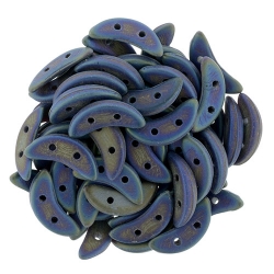 #02.00 5g Crescent-Beads 10x3 mm - Matte Iris Blue