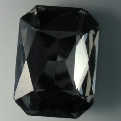 1 Glas-Rechteck Ø 27x18x4 mm - black diamond