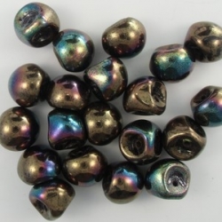 #13 20 Stck. Mushroom Beads 8mm jet vega iris