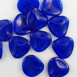 #06.00 10 Stck. Rose Petals 14*13mm -  cobalt