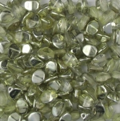 #71 - 50 Stck. Pinch-Bead 5x3mm - cr. labrador lt olive coating