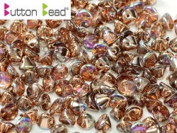 #14.00 50 Stck. Button Beads 4mm Crystal Copper Rainbow