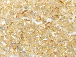 #15.00 50 Stck. Button Beads 4mm Crystal Lemon Rainbow