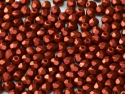 #10.11 50 Stück - 3,0 mm Glasschliffperlen - lava red