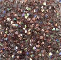 #21.0 25 Stück - 3,0 mm Crystal Bicone Crystal Rainbow Copper