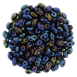 #04.06 - 10g MiniDuo-Beads  Jet Blue Iris