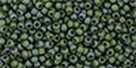 10 g TOHO Seed Beads 11/0 TR-11-0322 F - Gold-Lustered Frosted Emerald (C)