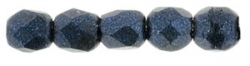 #25 50 Stück - 2,0 mm Glasschliffperlen - Metallic Suede - Dk Blue