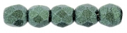 #26 50 Stück - 2,0 mm Glasschliffperlen - Metallic Suede - Lt. Green