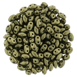 #13.06 - 10g MiniDuo-Beads  Metallic Suede - Gold