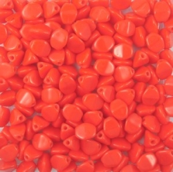 #48b - 50 Stck. Pinch-Bead 5x3mm - opak red