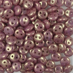 #02.01 - 50 Stück Two-Hole Lentils 6mm - alabaster lustered bron