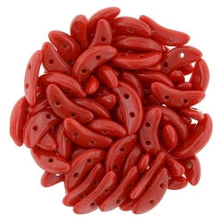 #25.01 5g Crescent-Beads 10x3 mm - Opaque Red