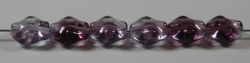 #01.02 - 25 Stück Diamond Beads 9x8mm - tr. lila/fuchsia