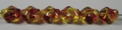 #01.03 - 25 Stück Diamond Beads 9x8mm - tr. hyacinth/yellow