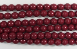 #99.44 1 Strang - 4,0 mm Glasperlen - cranberry/paint coating