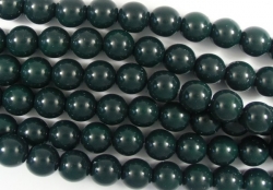 #52.0 1 Strang - 6,0 mm Glasperlen - dark green paint coating