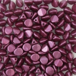 #02.06- 50 Stck. Pinch-Bead 4x3mm - alabaster pastel burgundy