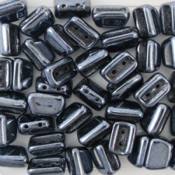 #03.02 - 25 Stück 2H-Roofy Bead 5x8 mm - jet hematite