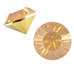 #06 - 2 Stück Chaton 8 mm (SS39) - topaz opal