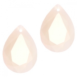 1 Tropfen facetiert 14x10x6mm (LxBxH) - opal sand beige