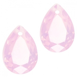 1 Tropfen facetiert 14x10x7mm (LxBxH) - opal rosé