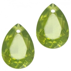 1 Tropfen facetiert 14x10x7mm (LxBxH) - olivine