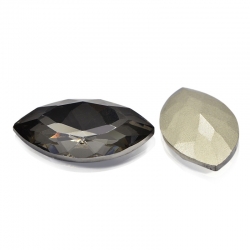 1 Glas-Navette Ø 32x17x6,8 mm - black diamond