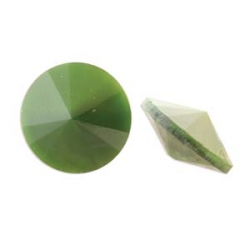 1 Glas-Rivoli Ø 12 mm - Leaf Green Pearl