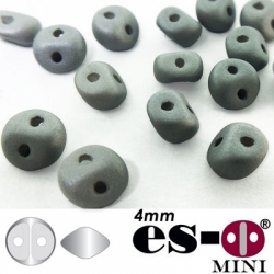 50 Stück - Es-O Mini  4mm - alabaster pastel matt grey