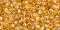 10 g TOHO Takumi Large Hole Seed Bead TTR-11-0162 - Tr. Rainbow Lt Topaz