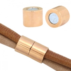 1 Magnet-Verschluss Ø 18x10mm zum Kleben - rosé goldfarben