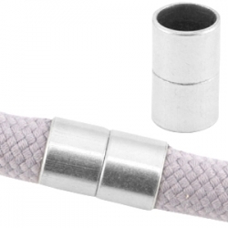 1 Magnet-Verschluss Ø 20x12mm zum Kleben - antik silber